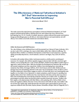 24/7 Dad Evaluation on Parental Self-Efficacy and Importance of Dosage (2022)