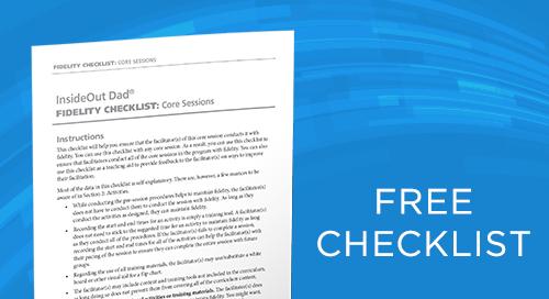 InsideOut Dad® Third Edition Fidelity Checklist